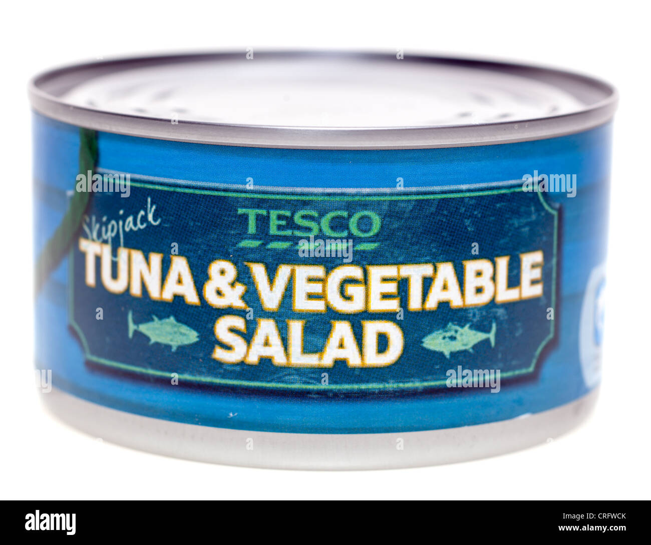 Can of Tesco tuna and vegetable salad Stock Photo Alamy