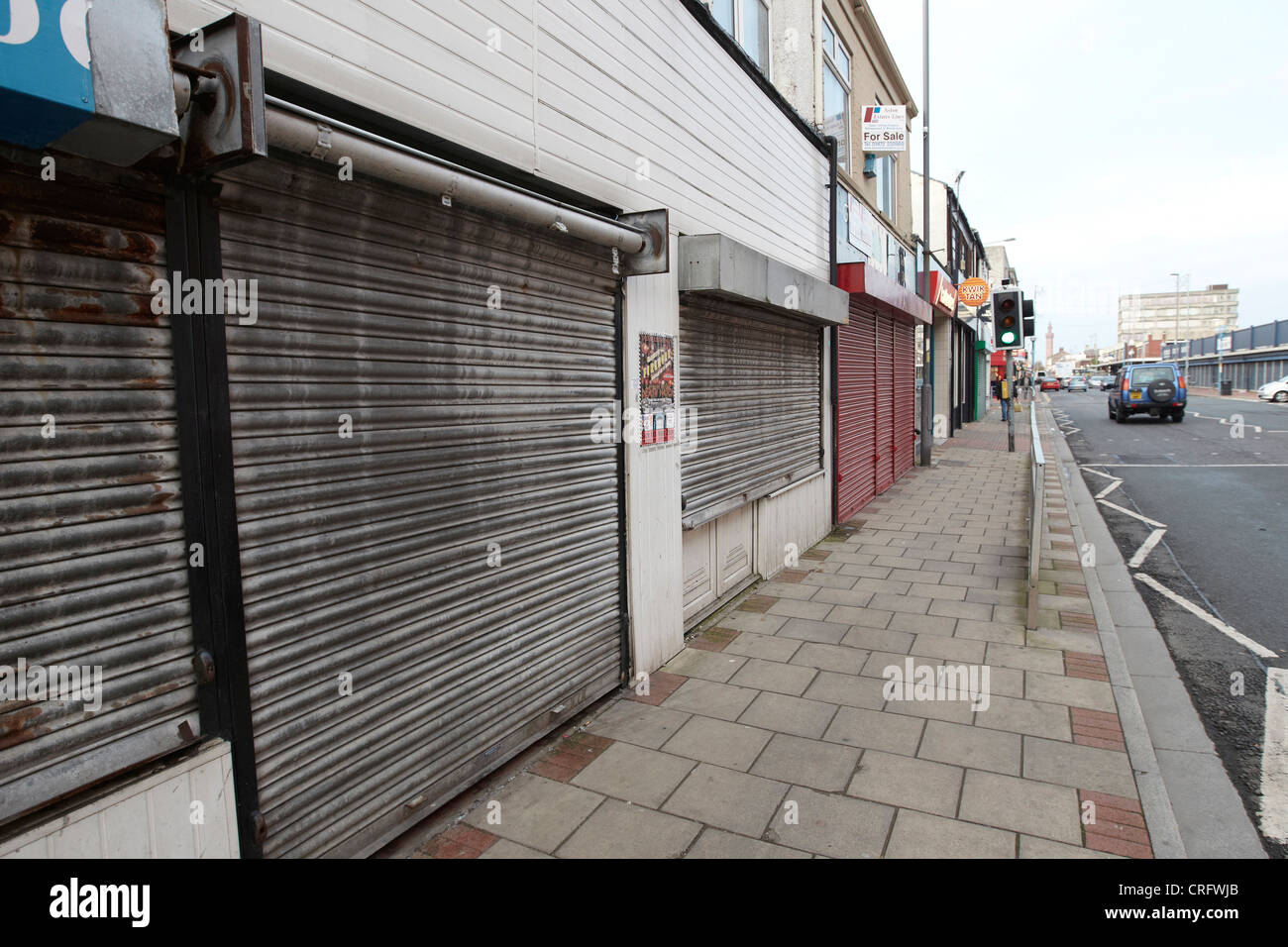 Grimsby street scene Freeman Street, Grimsby, Lincolnshire, England