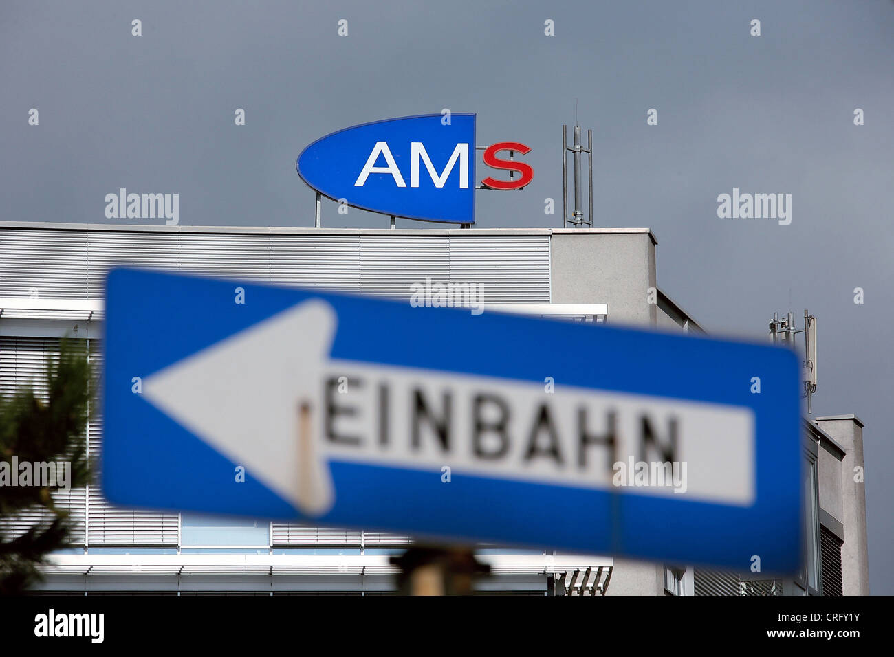 AMS Austria; logo, Austria Stock Photo