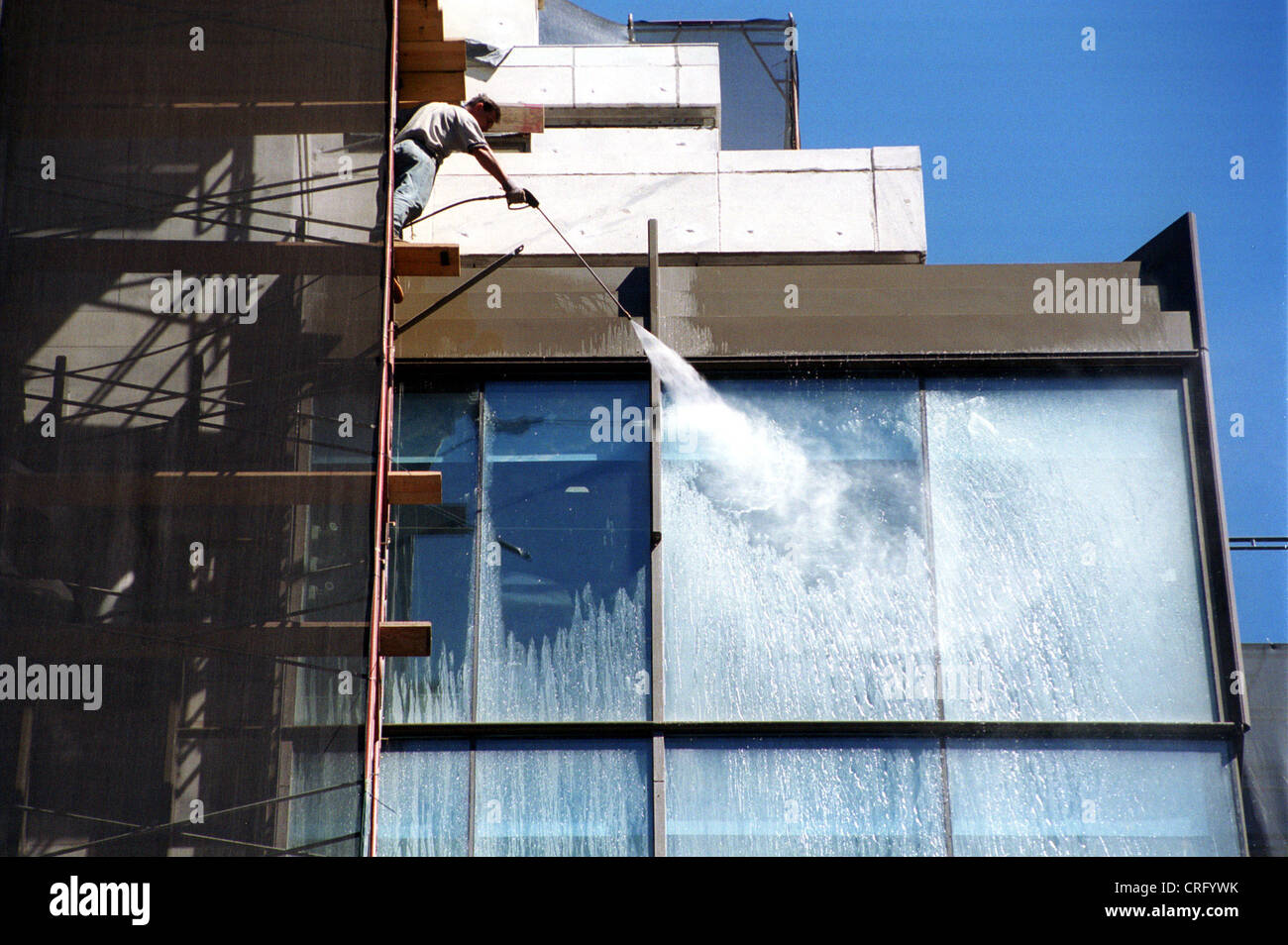 New York, USA, building cleaners Stock Photo Alamy