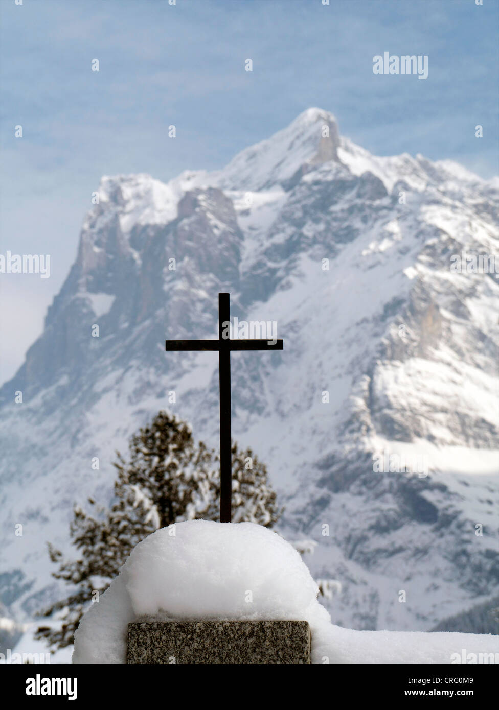 Grindelwald skiing region in Interlaken-Oberhasli Switzerland Stock Photo