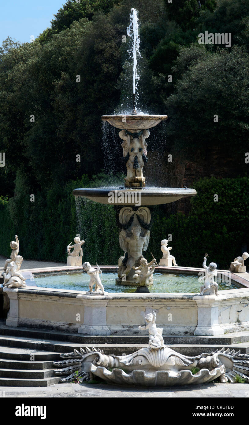 Fountain of the Artichoke Boboli Gardens Florence Italy Stock Photo