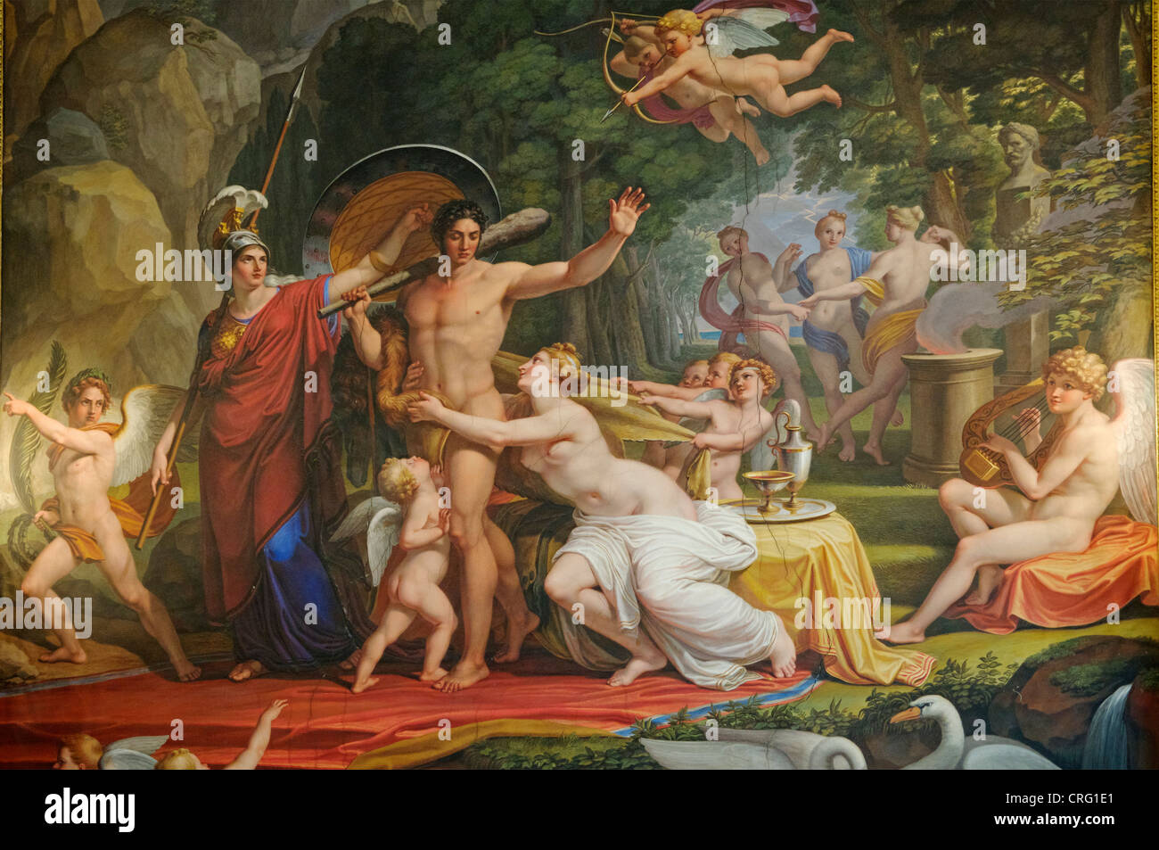 Hercules at the Crossroads, by Benvenuti Pietro Palantina Gallery Pitti Palace Florence Italy Stock Photo