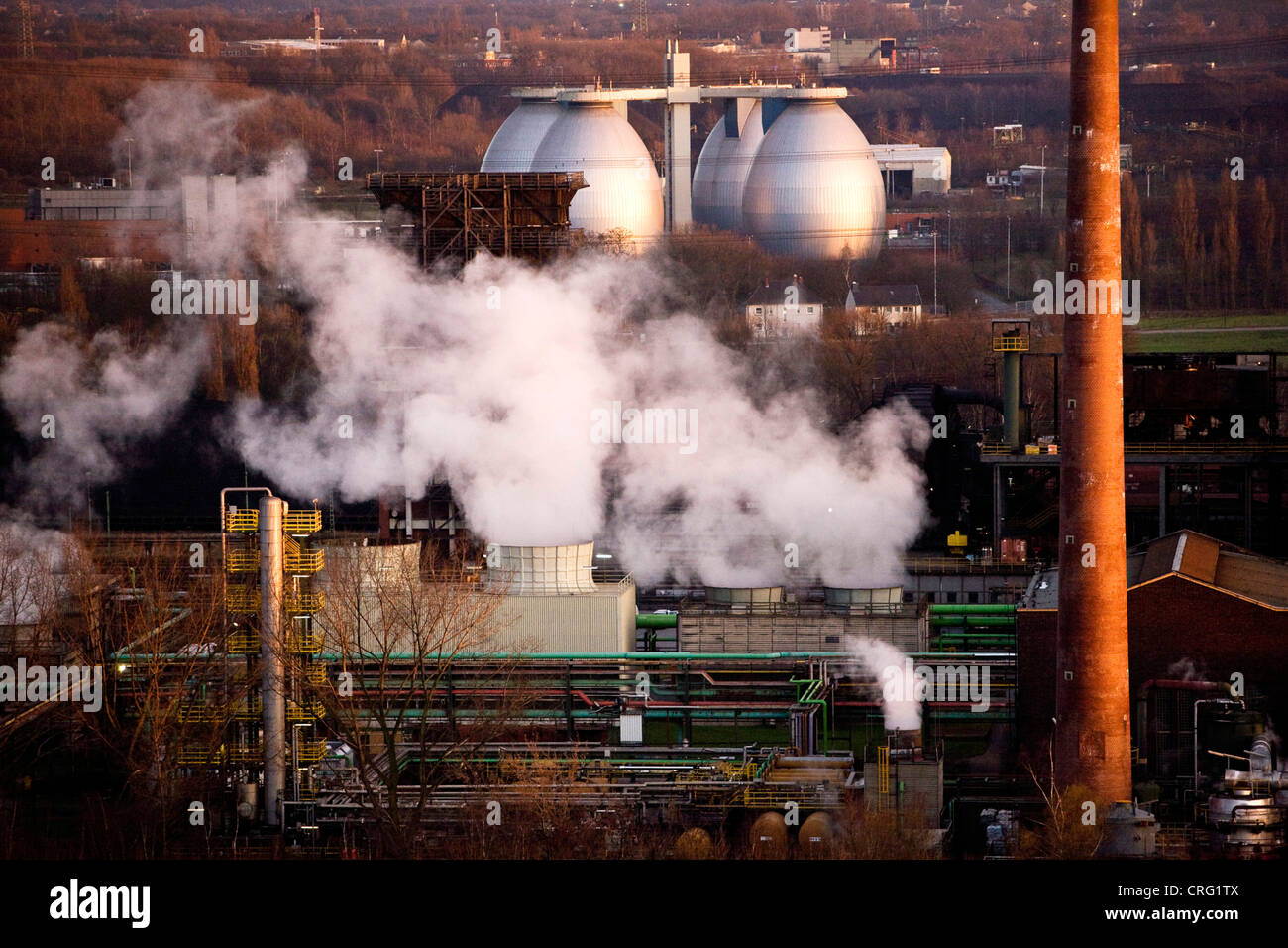 Prosper coking plant and waste water treatment plant Emscher, Germany, North Rhine-Westphalia, Bottrop Stock Photo