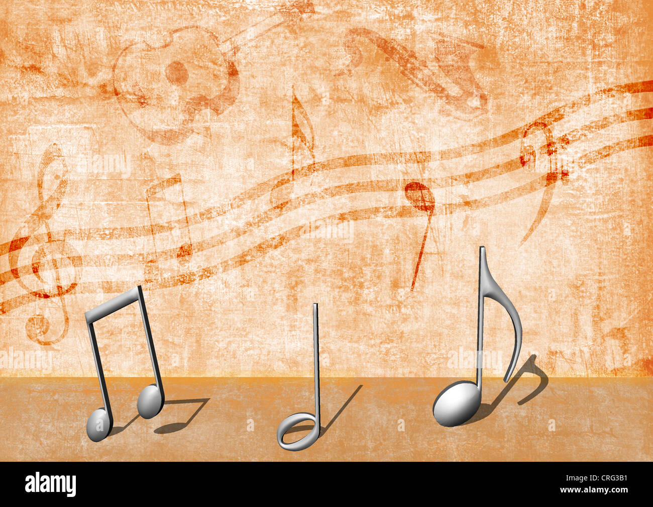 Musical Note Backorund Music notes background hi-res stock photography and images - Alamy