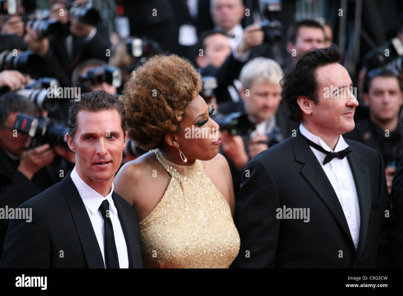 Matthew Mcconaughey, Macy Gray, John Cusack, at The Paperboy gala screening red carpet at the 65th Cannes Film Festival France. Stock Photo