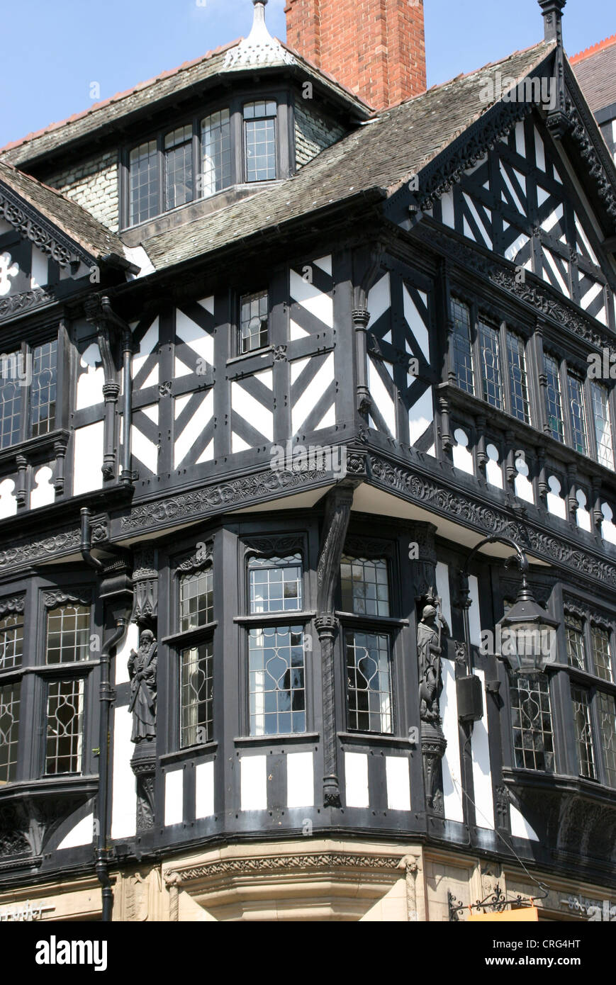 architectural detail Eastgate Street Chester Cheshire England UK Stock