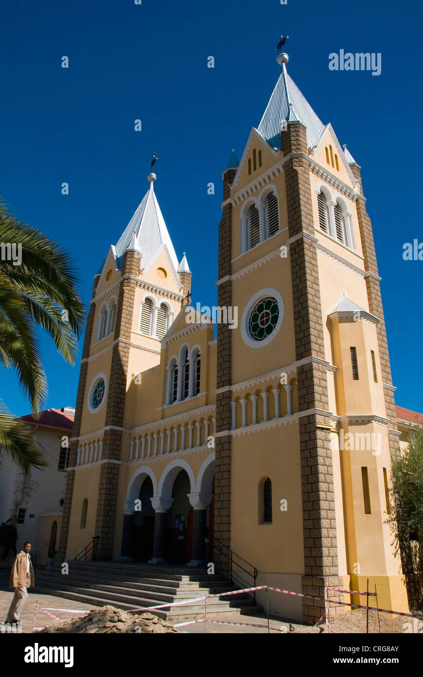 Catholic church st marien with two steeples hires stock photography