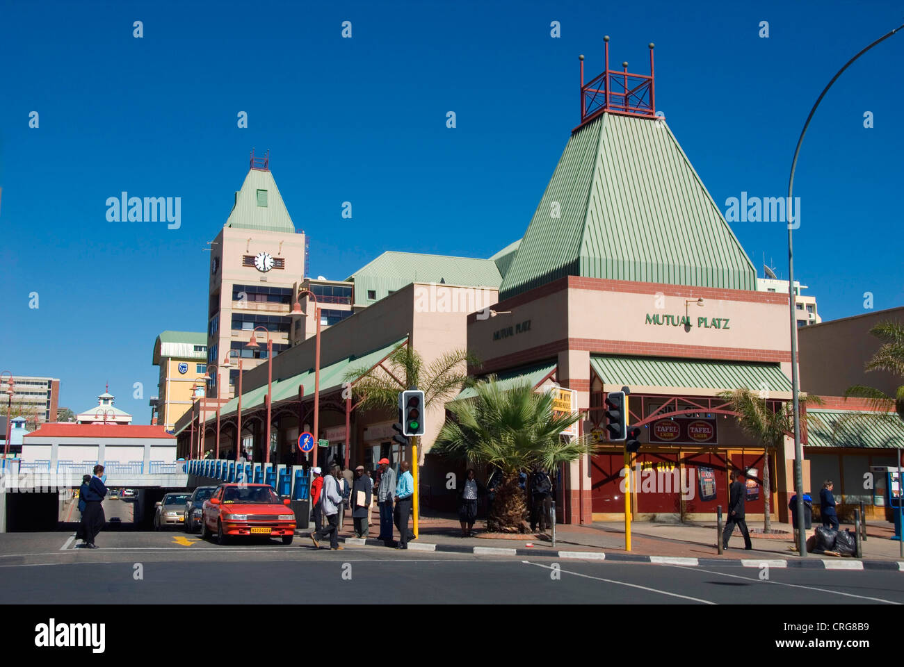 Frans Indongo Street and Werner List Street, Namibia, Windhoek Stock Photo