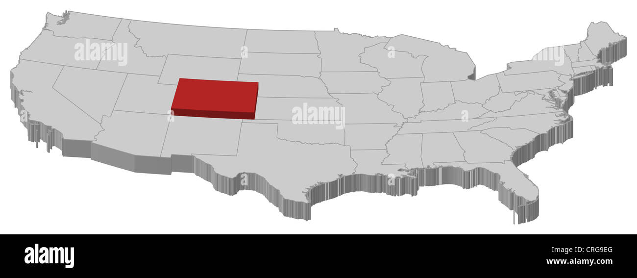 Political Map Of United States With The Several States Where Colorado Political Map Of United States With The Several States Where Colorado CRG9EG 