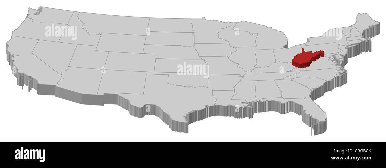Political Map Of United States With The Several States Where West Political Map Of United States With The Several States Where West CRGBCK