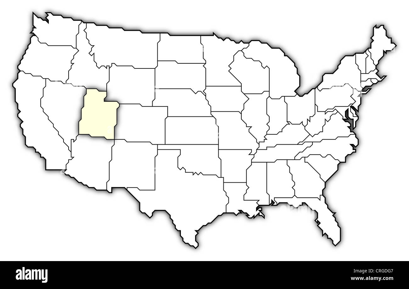 Political Map Of United States With The Several States Where Utah Is Political Map Of United States With The Several States Where Utah CRGDG7 