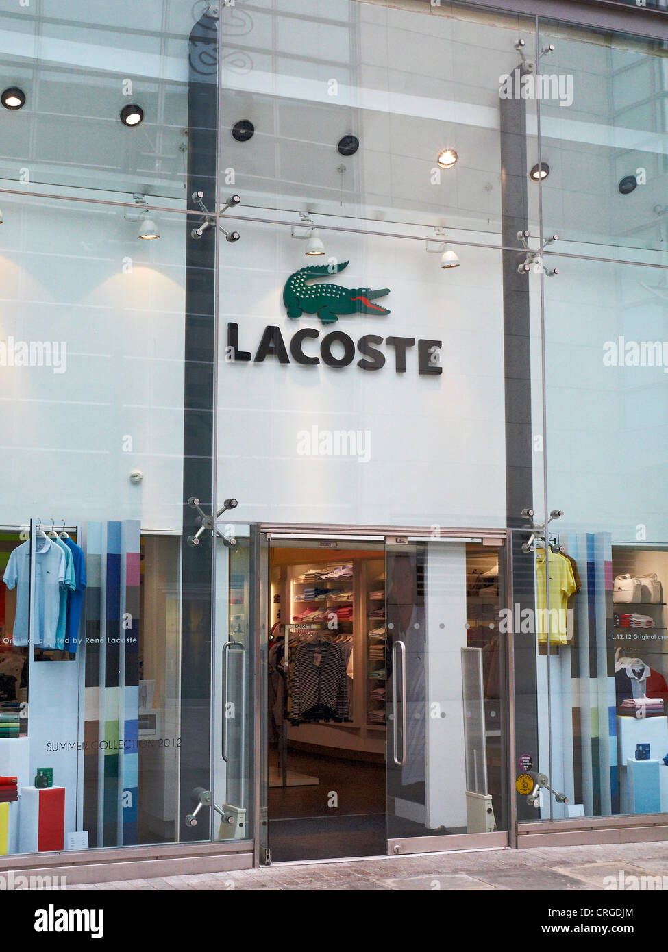 Lacoste store in New Cathedral Street Manchester UK Stock Photo