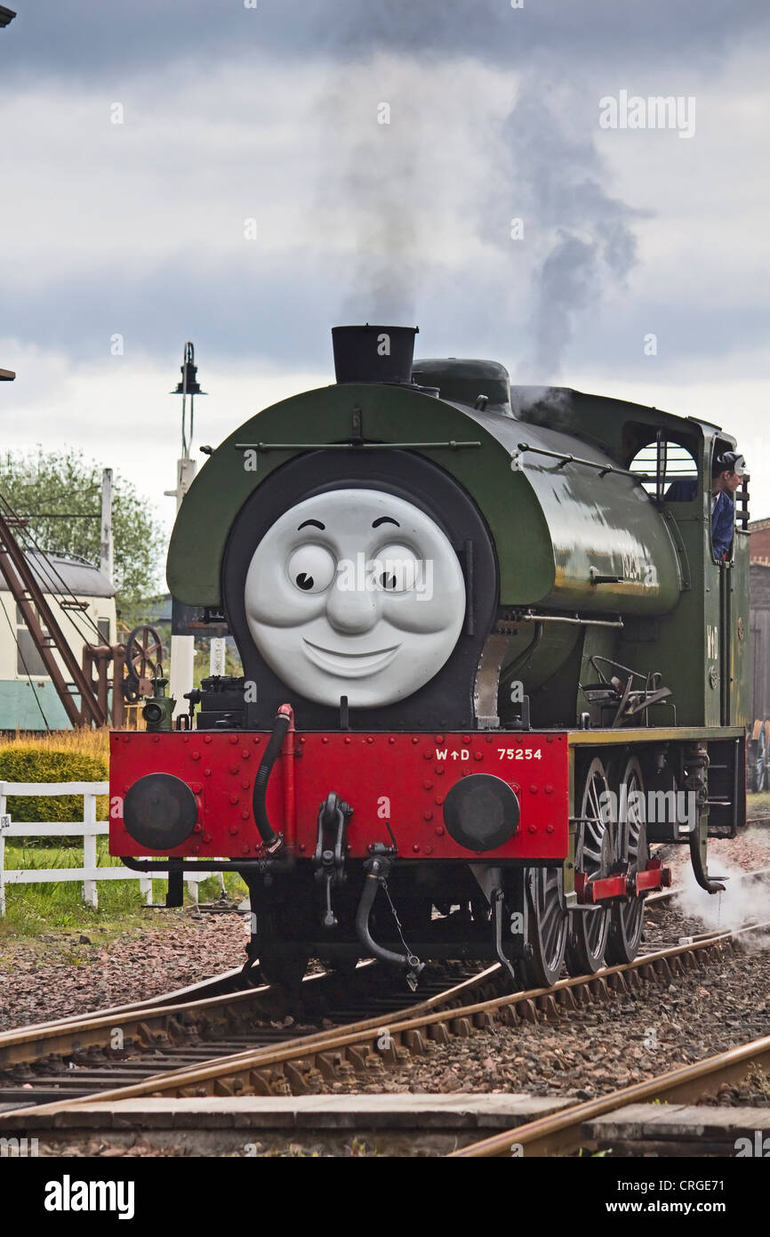 Dark Green Tank Engine at Bo'ness Stock Photo