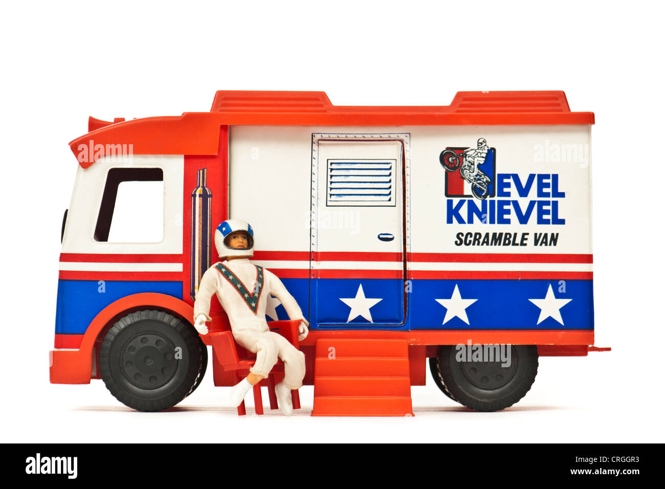 1973 Evel Knievel 'Scramble Van' toy by Ideal Stock Photo