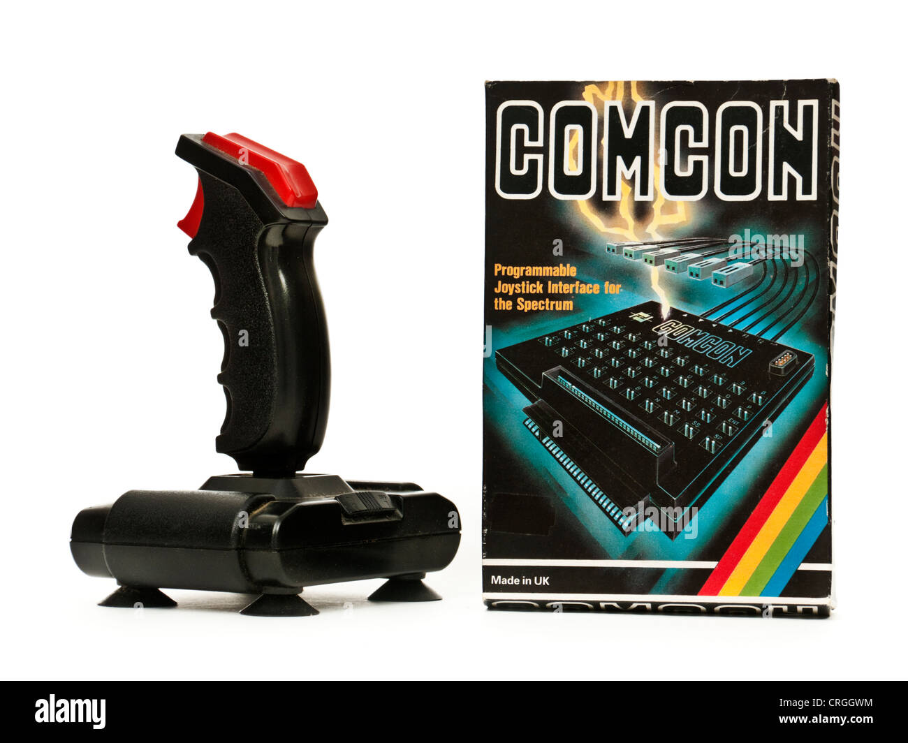 1980's COMCON programmable joystick interface for the Sinclair Spectrum-series personal computer Stock Photo