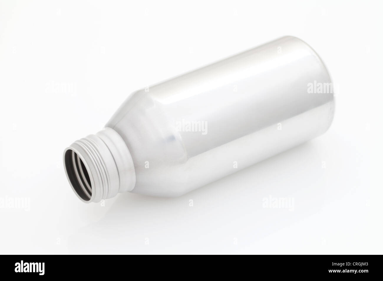 aluminum bottle on white background Stock Photo