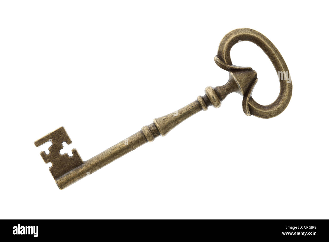 Antique key isolated on white background Stock Photo Alamy