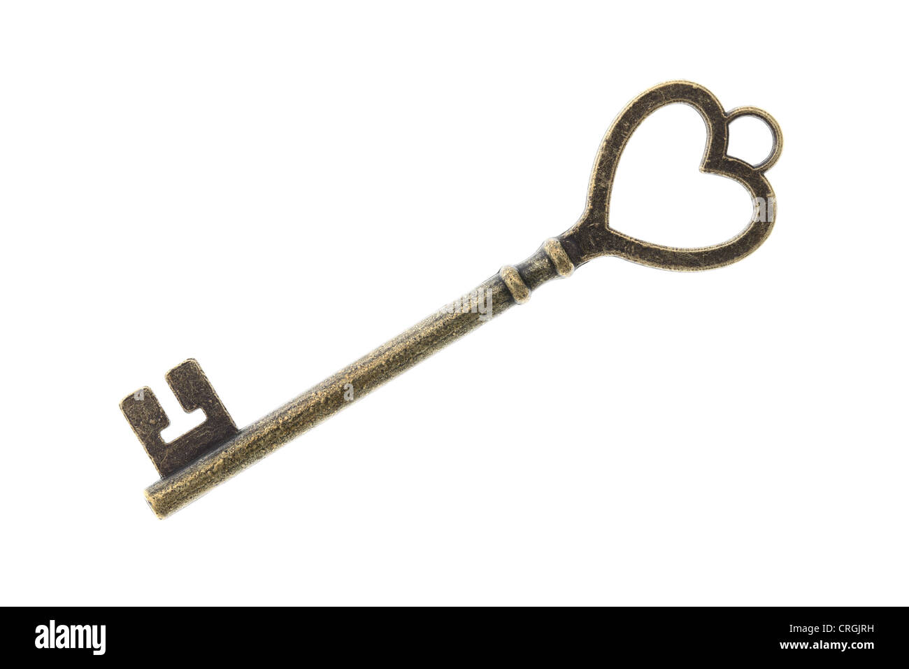 Antique key isolated on white background Stock Photo - Alamy