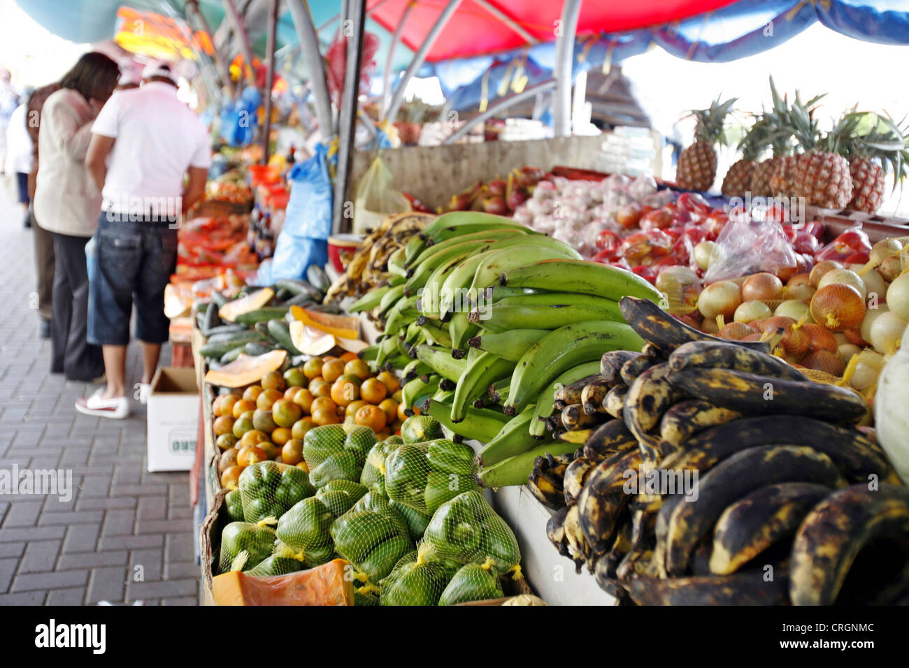 fruits and vegetables on the market, Netherlands Antilles, Curacao