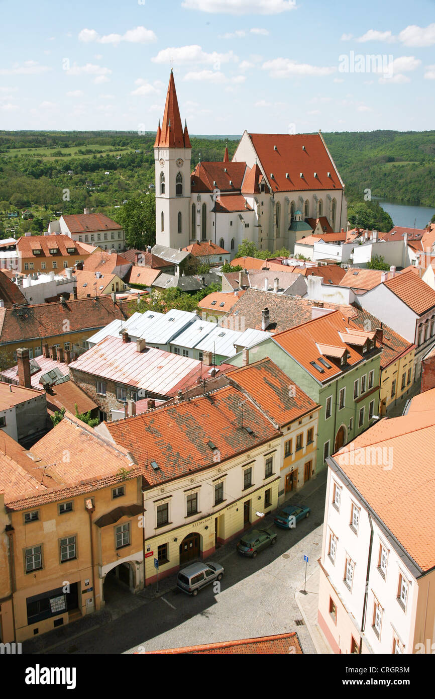 view on a church, Czech Republic, Maehren, Znaim; Znojmo Stock Photo