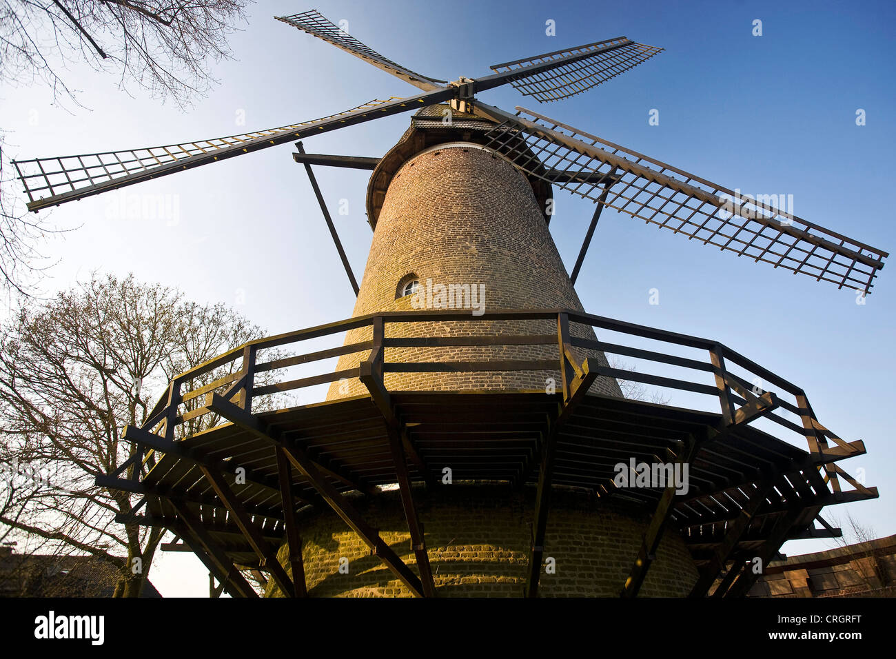 Gomman wind mill near Sonsbeck, Germany, North Rhine-Westphalia, Sonsbeck Stock Photo