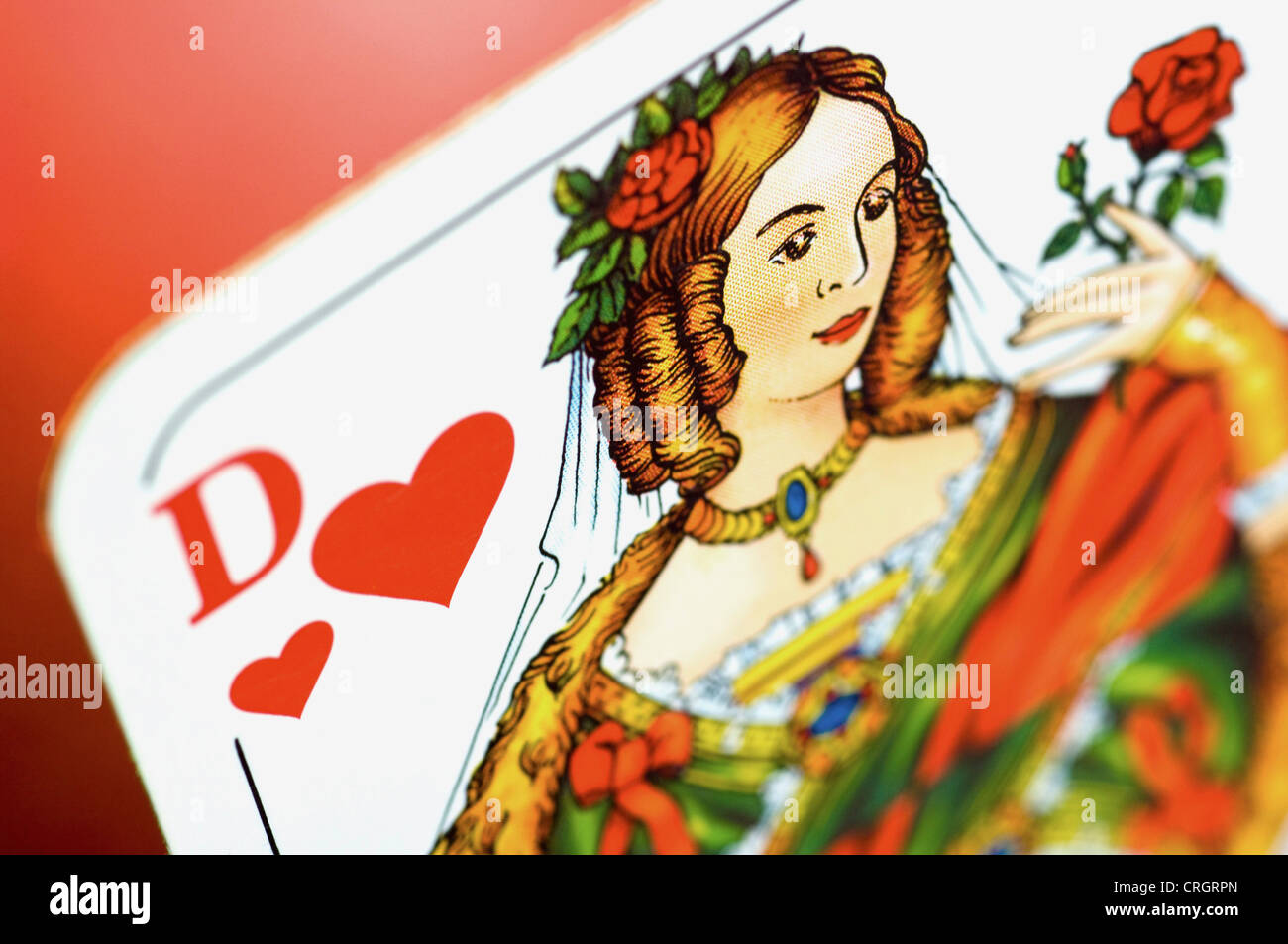 Queen of hearts playing card hires stock photography and images Alamy