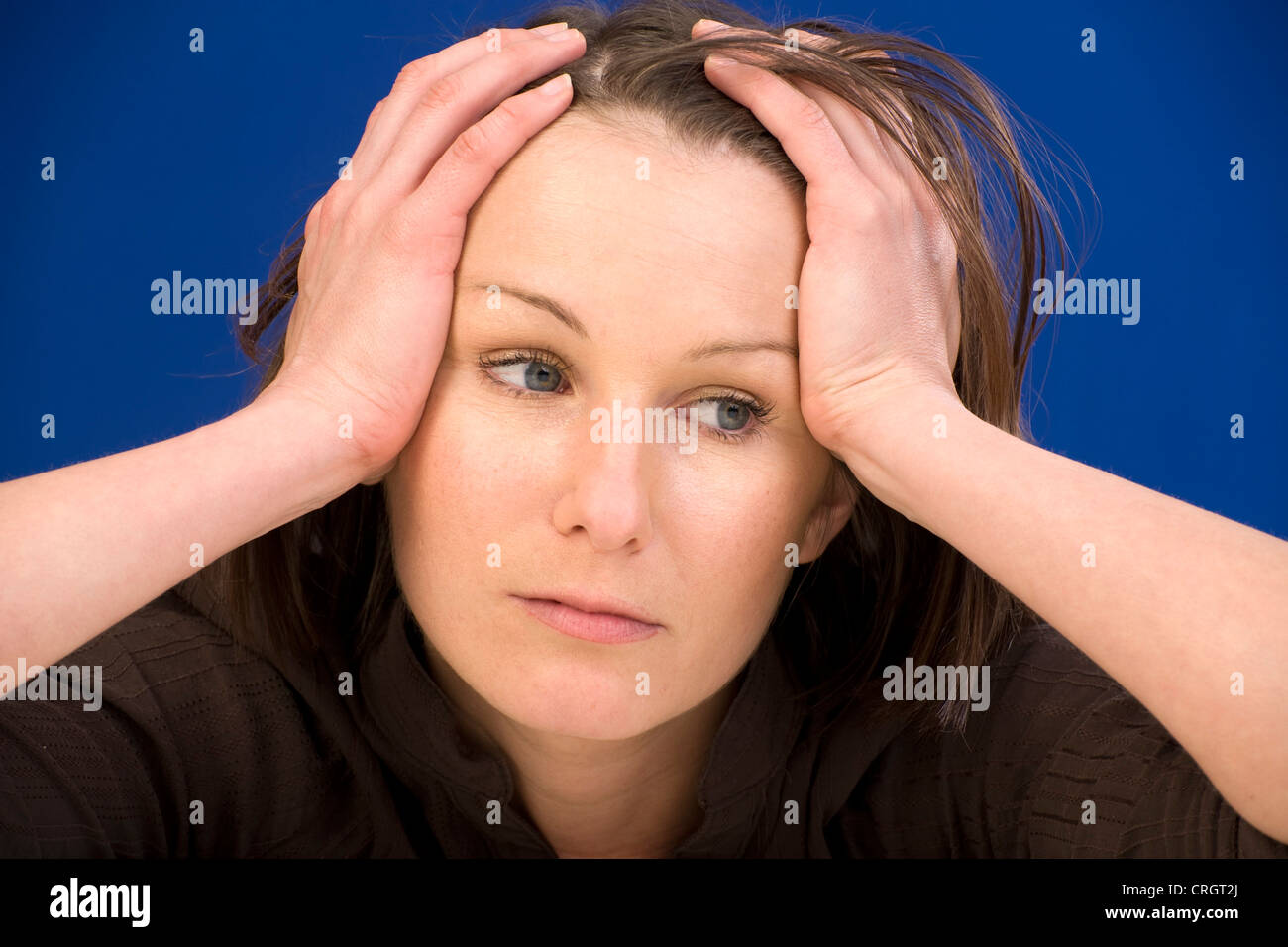 frustrated, young woman Stock Photo