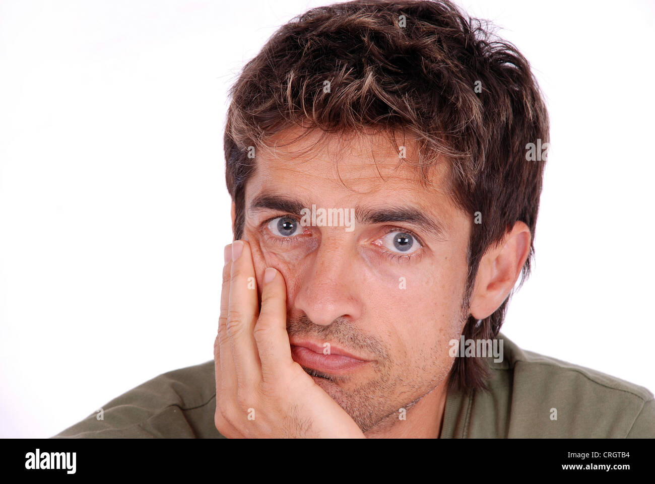 portrait of a thoughtful man Stock Photo