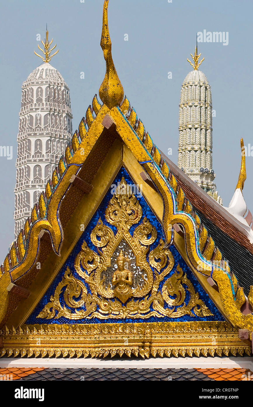 Wat Phra Kaeo, Thailand, Bangkok Stock Photo