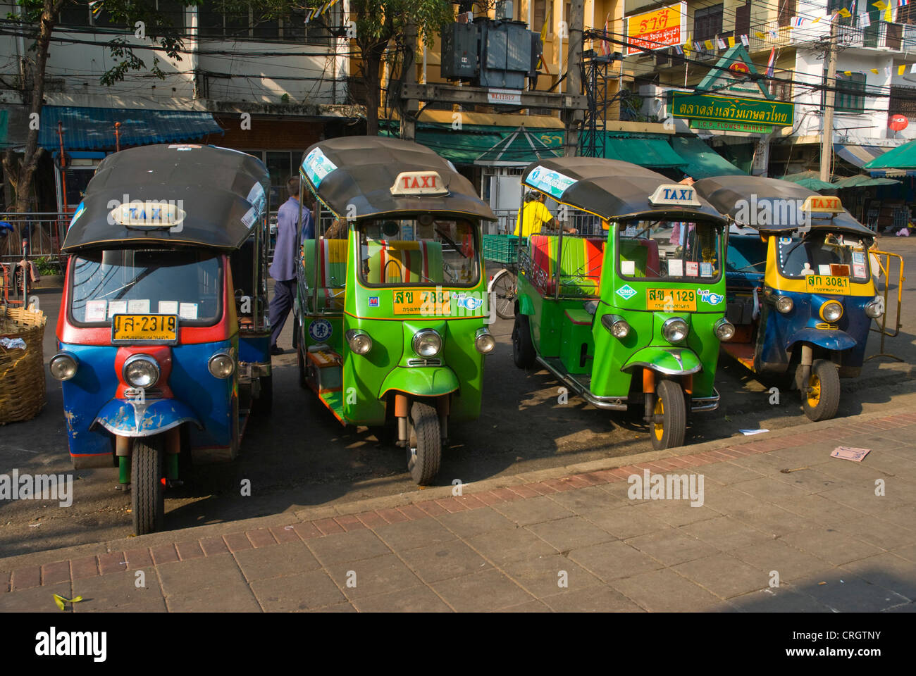 Khao San Road, Tuk Tuks, Thailand, Bangkok Stock Photo
