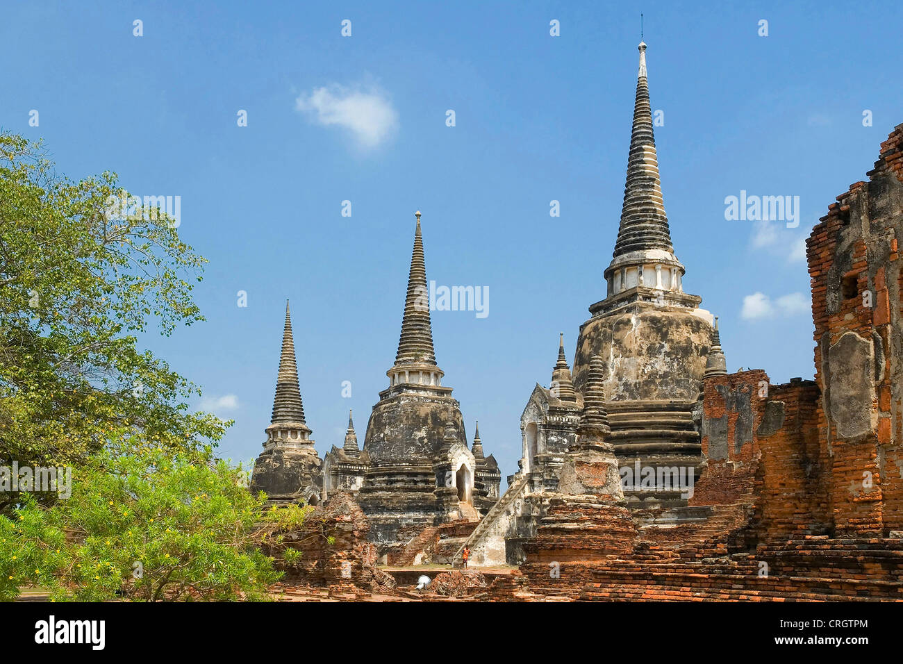 Ayuthaya - Wat Phra Si Sanphet temple, Thailand, Bangkok Stock Photo