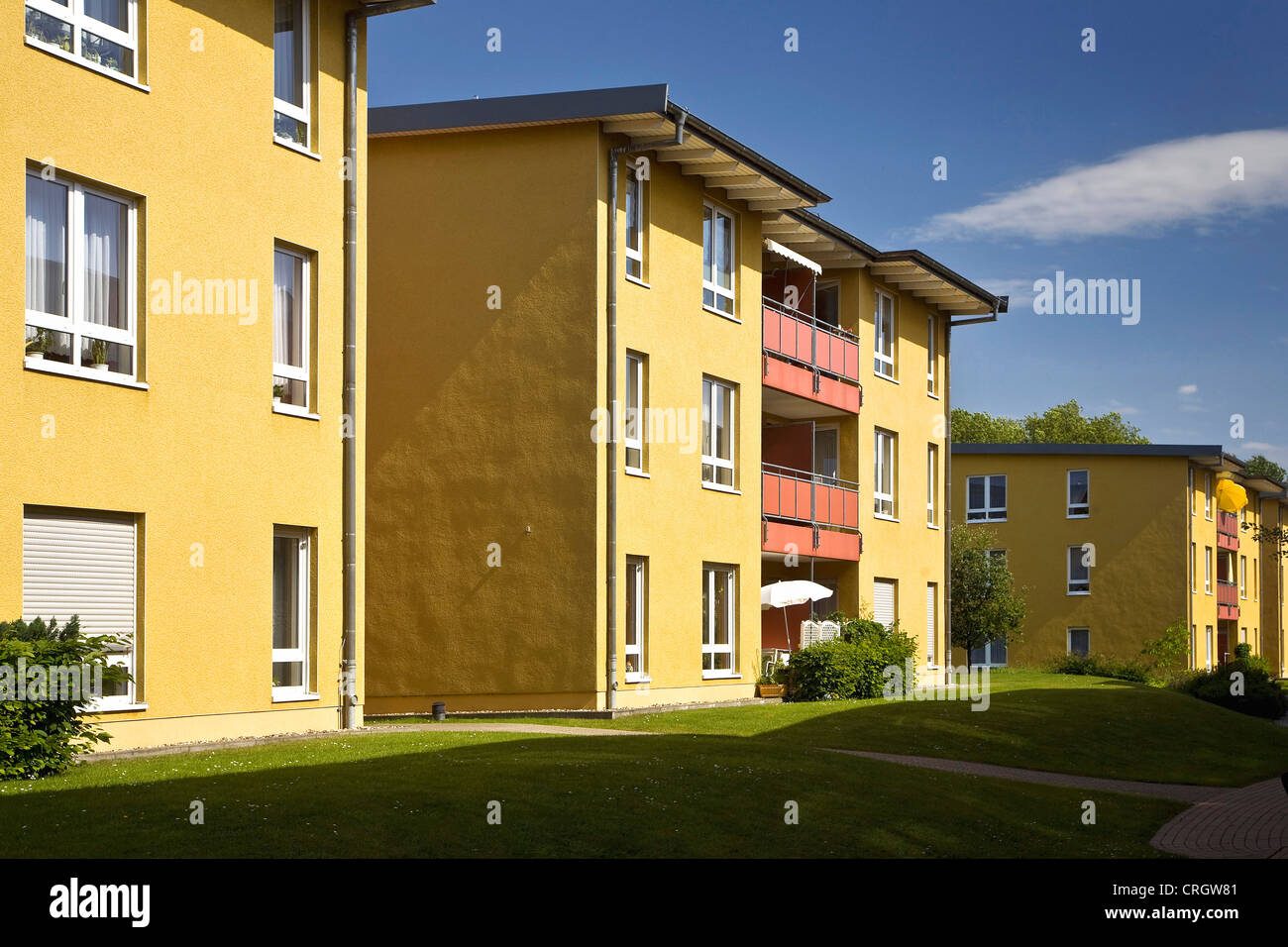 new housing estates near Academy Mont Cenis, Germany, North Rhine-Westphalia, Ruhr Area, Herne Stock Photo