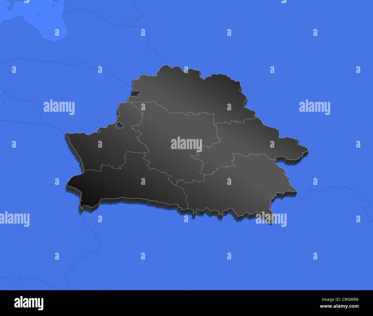 Political map of Belarus with the several provinces Stock Photo - Alamy