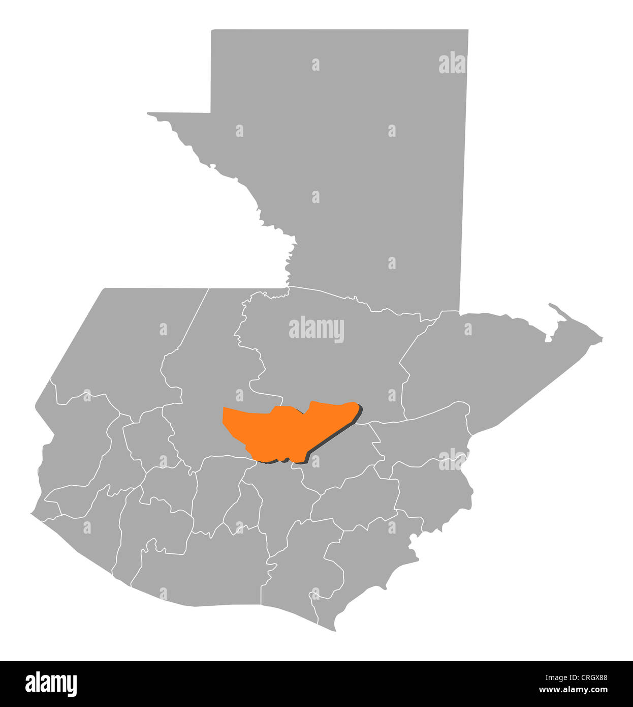 Baja Verapaz Guatemala Map Political Map Guatemala Several Departments High Resolution Stock  Photography And Images - Alamy