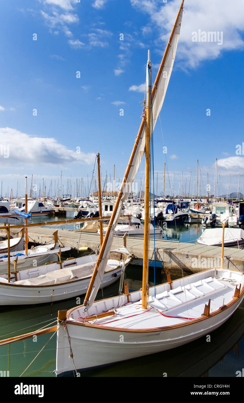 Boats In Harbour Puerto Pollensa, Majorca Stock Photo Alamy