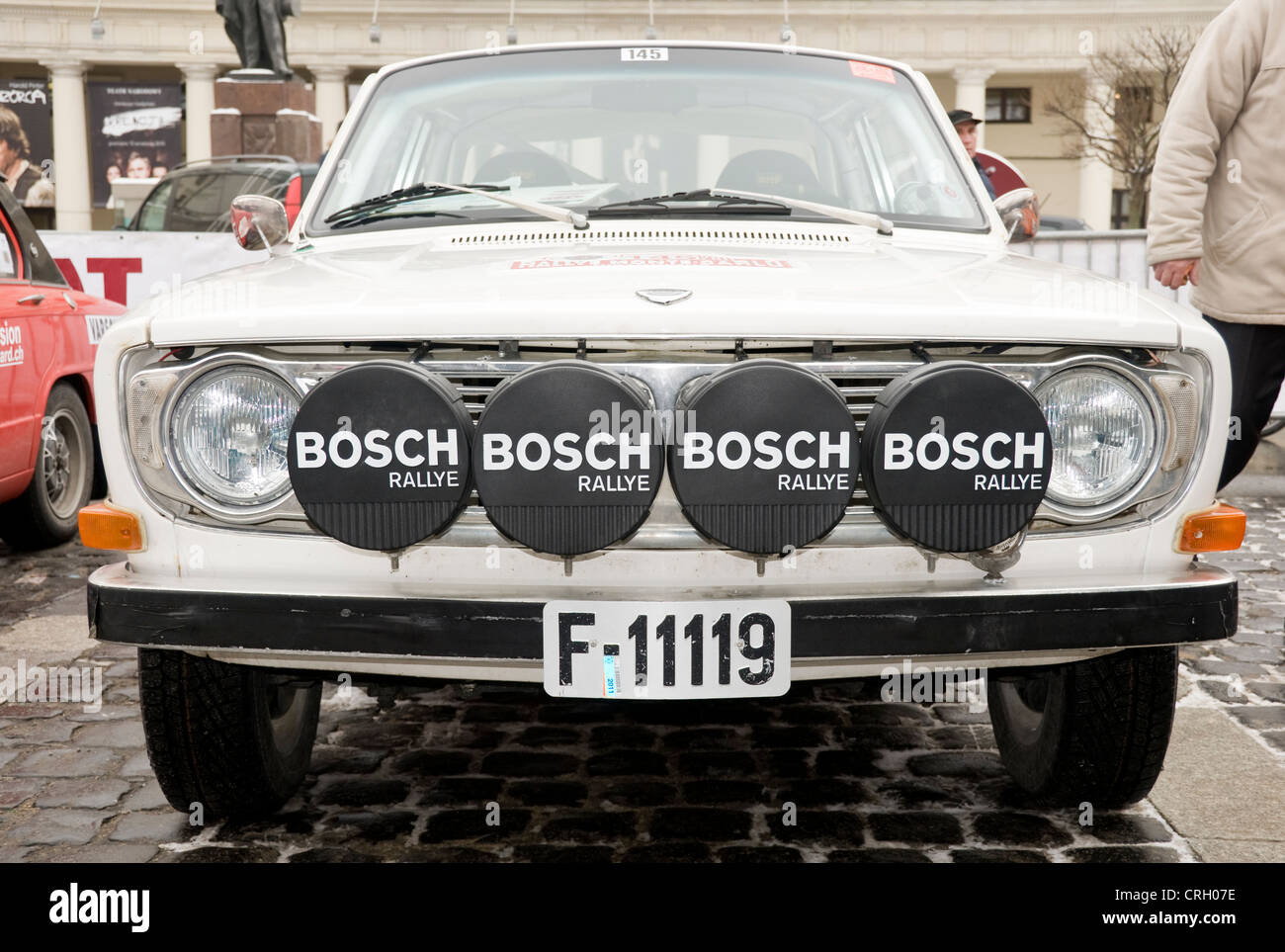 Volvo 142, Monte Carlo Rally, Warsaw, Poland Stock Photo