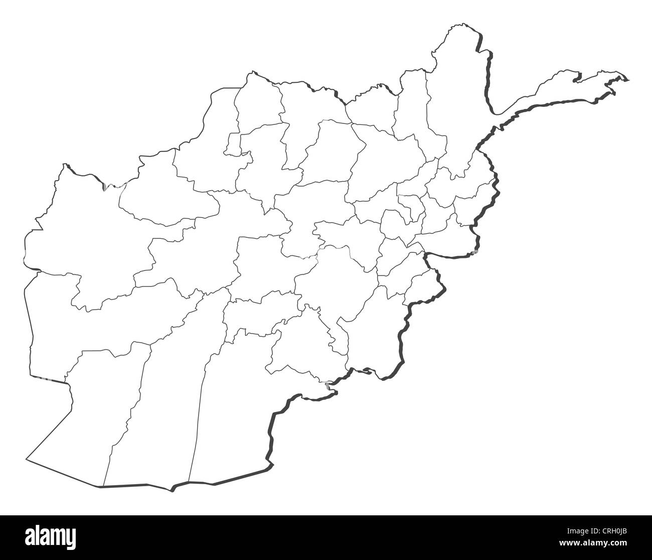 Political map of Afghanistan with the several provinces Stock Photo Alamy