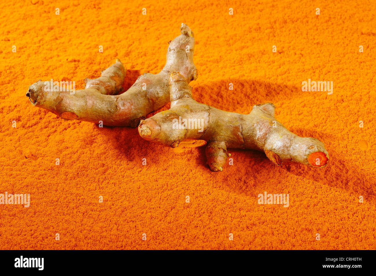 Turmeric Root Powder Under Microscope Turmeric root and powder Stock Photo - Alamy