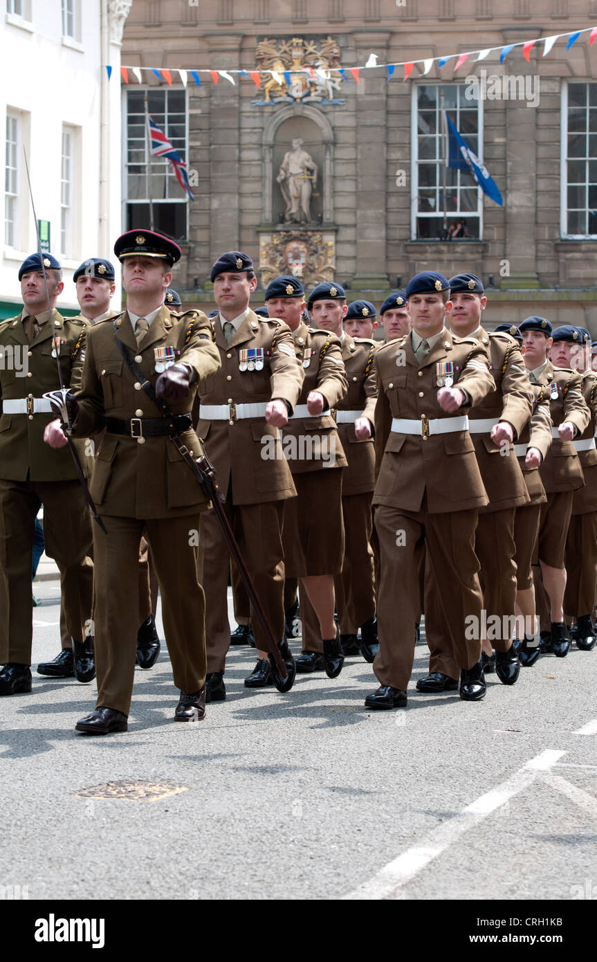 Parade in Warwick town centre Stock Photo - Alamy