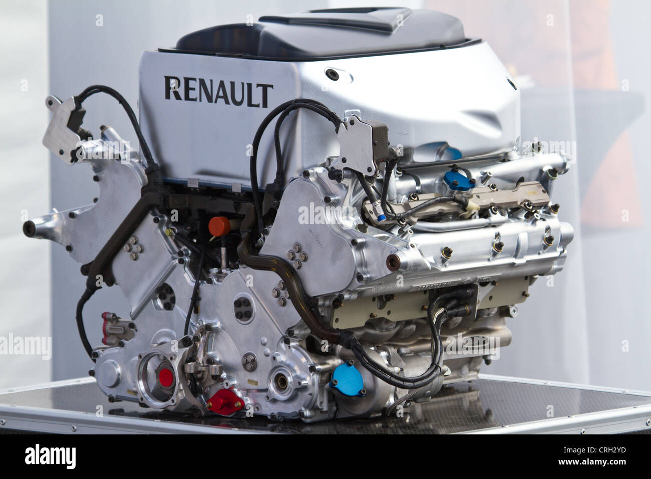 Engine of the Lotus Renault F1 on the presentation of the F1 Car E20 Stock Photo