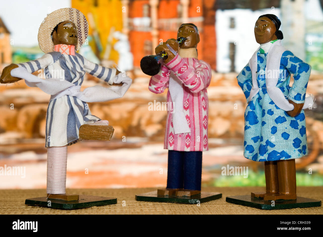 Wooden figures, Craft Shop, Antananarivo, Madagascar Stock Photo