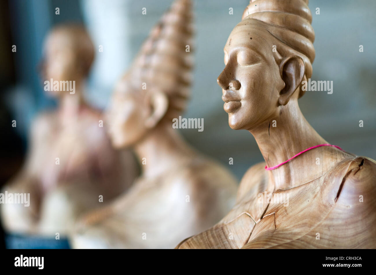 Wood carving, Central Station Craft outlet, Antananarivo, Madagascar Stock Photo