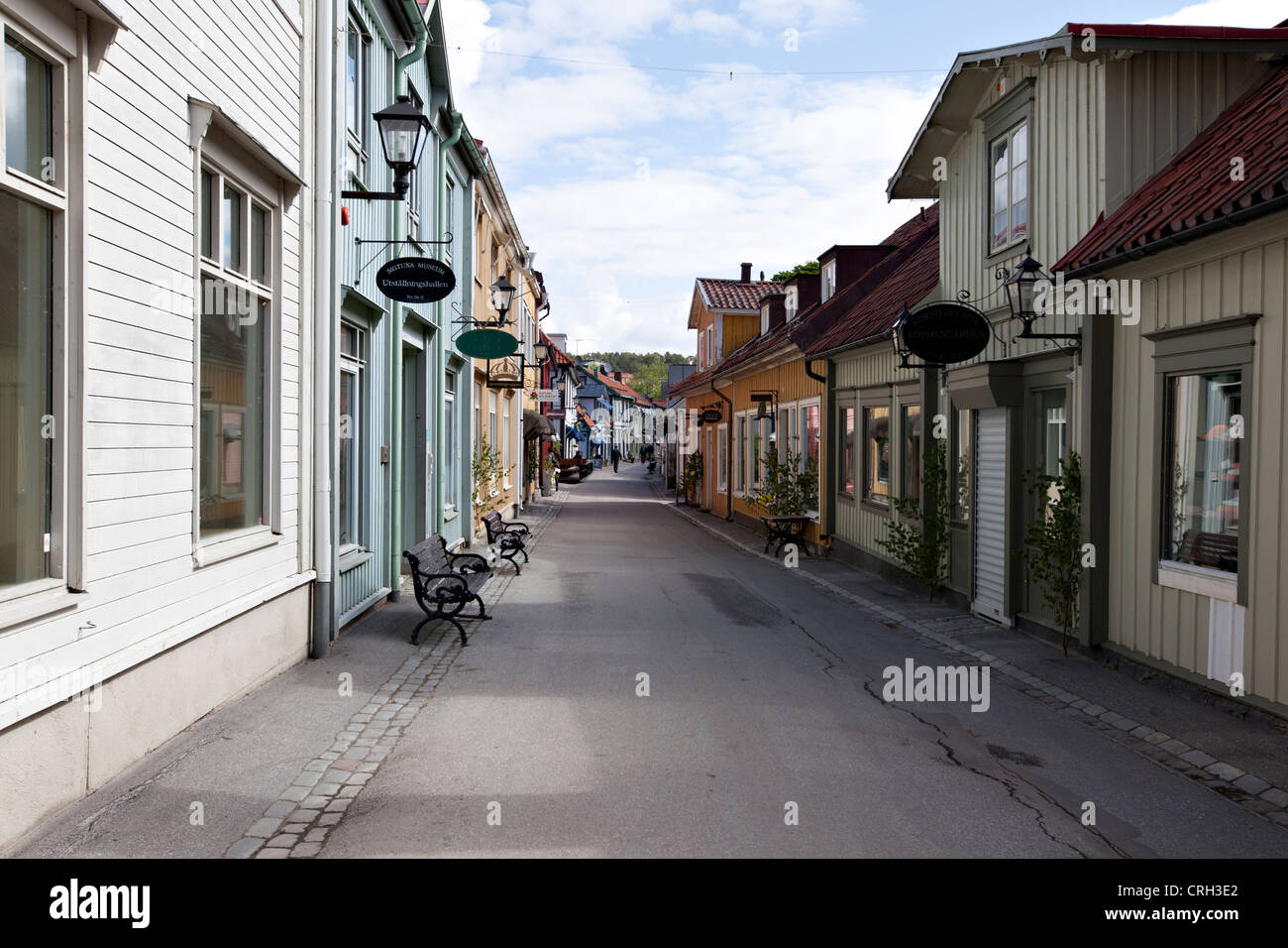 Stora gatan, Sigtuna (Sweden) Stock Photo