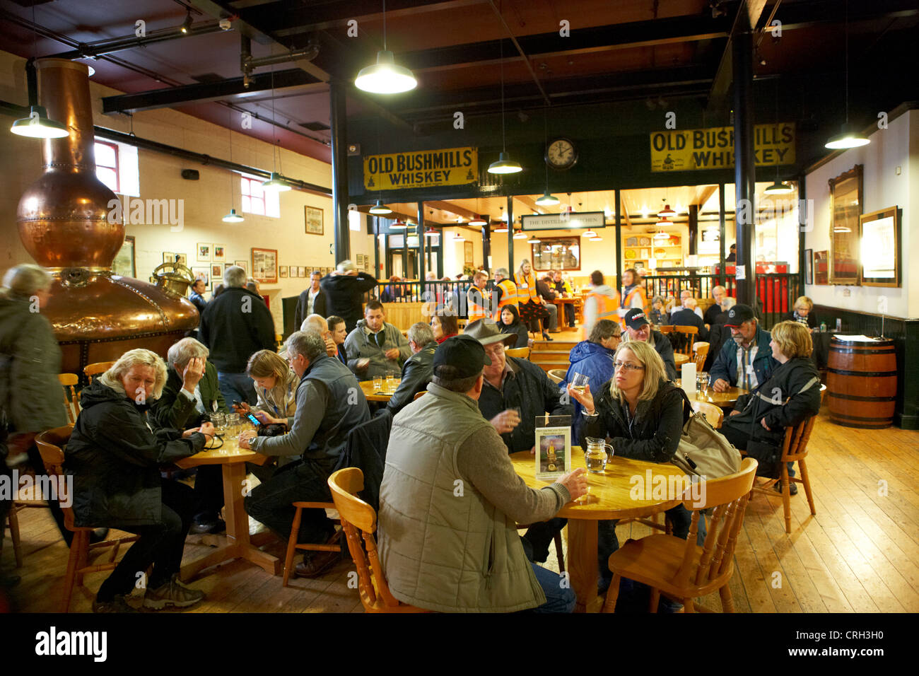 the restaurant kitchen cafe and bar old bushmills distillery county antrim northern ireland uk Stock Photo