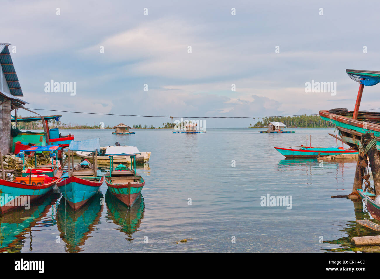 Floating fishing village in Banyak Archipelago Stock Photo Alamy