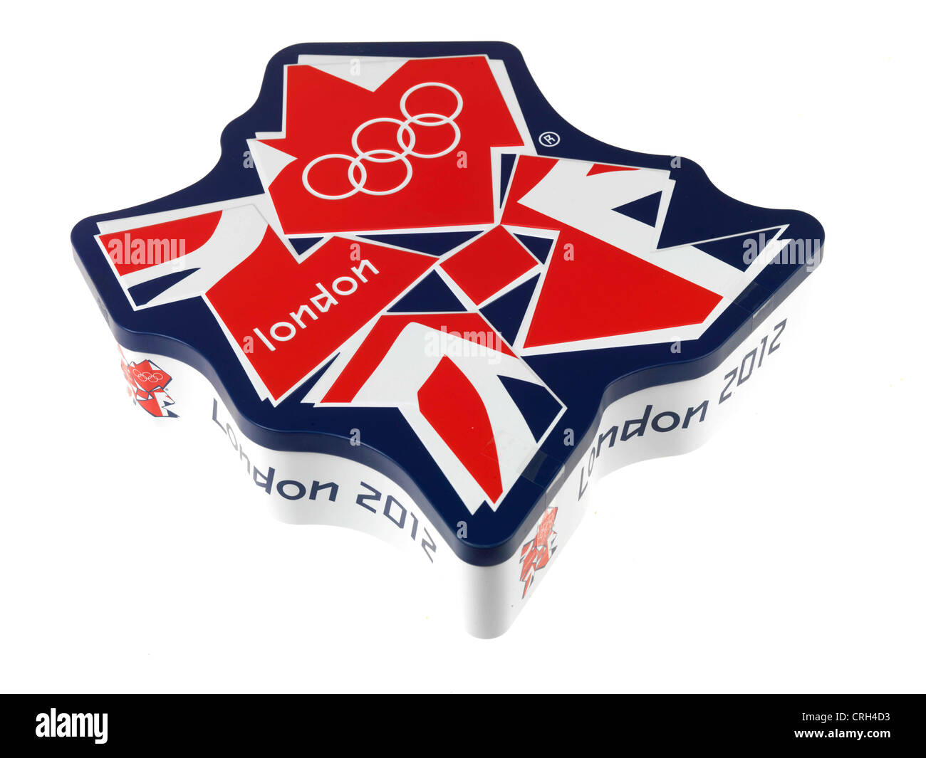 London Olympic Biscuit Box Stock Photo