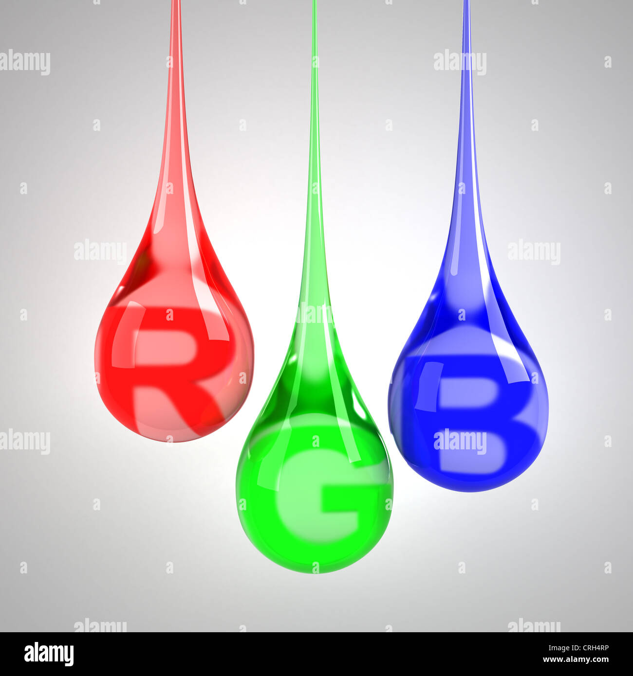 RGB drops Stock Photo