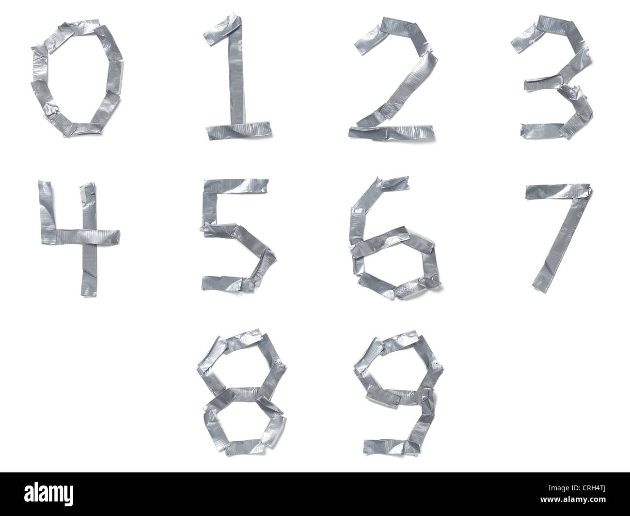 Numbers made out of tape Stock Photo