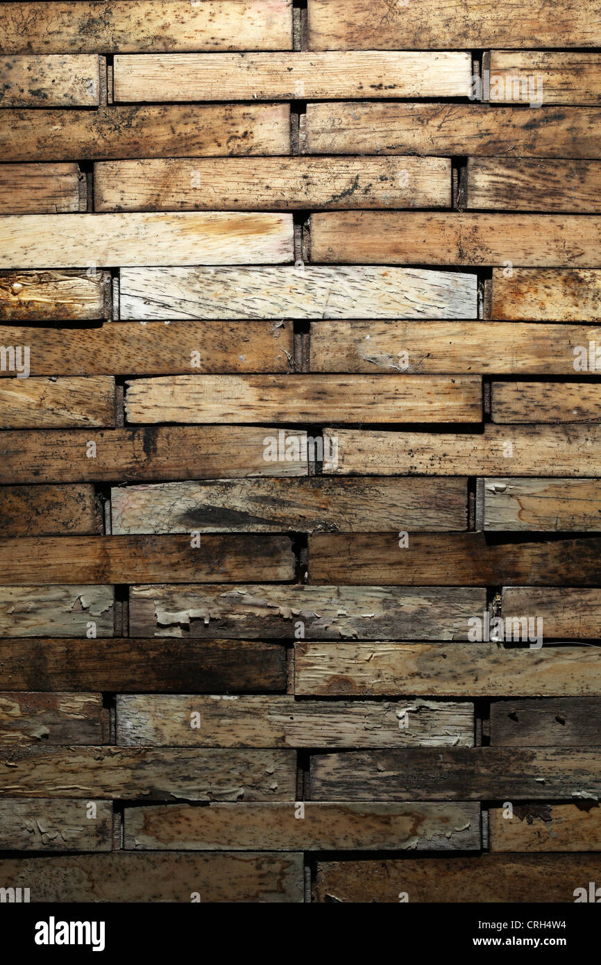 Old dirty wooden wall Stock Photo